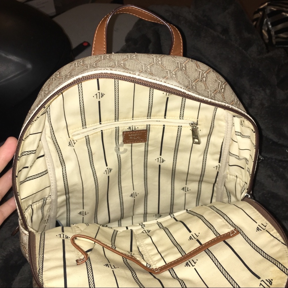 RLL Ralph Lauren Leather Backpack/Bag - Picture 5 of 5